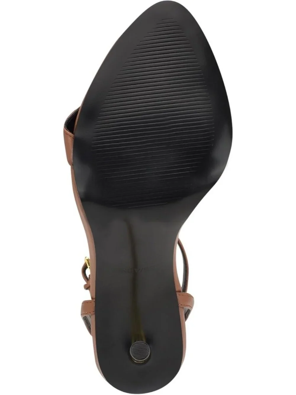 Women's Dark Pecan Open Toe Ankle Strap Reina Lightweight Heel Sandal Shoes